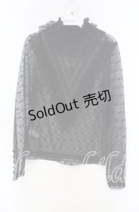 Hoshibako Works / エアリーフローラブラウス  クロ O-25-11-15-058-LO-BL-IG-OS