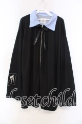 KMK / ビックシルエットカットブルゾン  ブラック×ブルー O-25-11-15-060-PU-TO-IG-ZT1211F