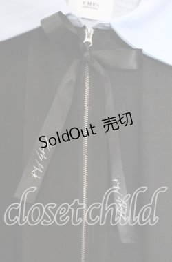 画像2: 【SALE】KMK / ビックシルエットカットブルゾン  ブラック×ブルー O-25-11-15-060-PU-TO-IG-ZT036