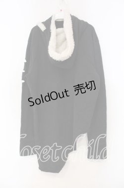 画像3: KMK / プリントボアフーディ  ブラック×シルバー×オフ O-25-11-15-061-PU-TO-IG-OS