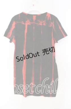 画像2: SEANA / ブリーチワイドUネックTシャツ Ｍ レッド×ブラック O-25-11-15-064-PU-TS-IG-OS