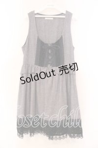 axes femme / フロッキー切り替えエジャンパースカート  ネイビー O-25-11-15-065-AX-OP-IG-OS