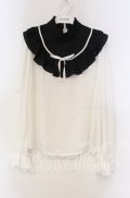 Ank Rouge / ヨーク切り替えブラウス  シロ×クロ O-25-11-15-067-CA-BL-IG-OS