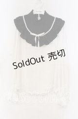 Ank Rouge / ヨーク切り替えブラウス  シロ×クロ O-25-11-15-067-CA-BL-IG-OS