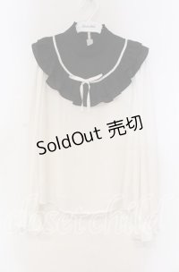 Ank Rouge / ヨーク切り替えブラウス  シロ×クロ O-25-11-15-067-CA-BL-IG-OS