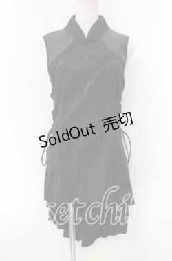 画像1: Qutie Frash / チャイナワンピ  ブラック O-25-11-15-070-QU-OP-OW-OS