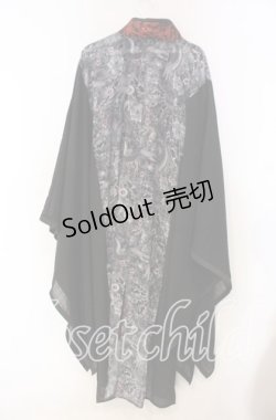 画像3: Qutie Frash / チャイナ着物ロングカーデ  ブラック O-25-11-15-071-QU-JA-OW-OS