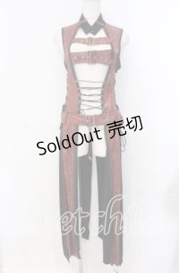 Qutie Frash / ベルトロングベスト  レッド O-25-11-15-073-QU-TO-OW-OS