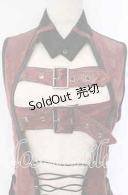 画像2: Qutie Frash / ベルトロングベスト  レッド O-25-11-15-073-QU-TO-OW-OS