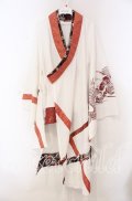 Qutie Frash / 3店舗限定カラー着物カーデ  ホワイト×レッド O-25-11-15-075-QU-JA-OW-OS