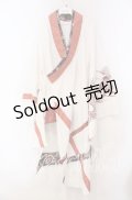 Qutie Frash / 3店舗限定カラー着物カーデ  ホワイト×レッド O-25-11-15-075-QU-JA-OW-OS