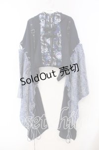 Qutie Frash / 着物袖ショートカーデ  ブルー O-25-11-15-076-QU-TO-OW-OS