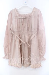 PINK HOUSE / ローズレースAラインブラウス  ピンク O-25-11-15-077-LO-BL-IG-OS