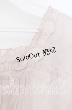 画像2: PINK HOUSE / ローズレースAラインブラウス  ピンク O-25-11-15-077-LO-BL-IG-OS
