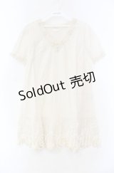 PINK HOUSE / レース配色シャツチュニック  アイボリー O-25-11-15-079-LO-OP-IG-OS