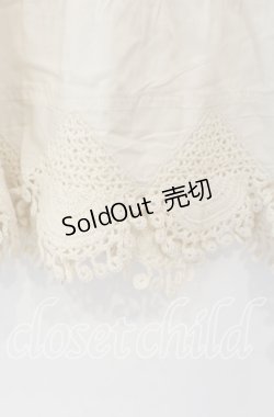 画像3: PINK HOUSE / レース配色シャツチュニック  アイボリー O-25-11-15-079-LO-OP-IG-OS