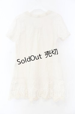 画像4: PINK HOUSE / レース配色シャツチュニック  アイボリー O-25-11-15-079-LO-OP-IG-OS