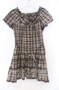 PINK HOUSE / チェックパフワンピース  ブラウン O-25-11-15-080-LO-OP-IG-OS