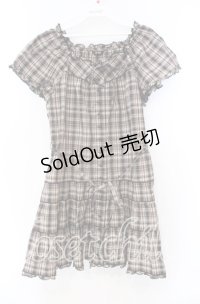 PINK HOUSE / チェックパフワンピース  ブラウン O-25-11-15-080-LO-OP-IG-ZI