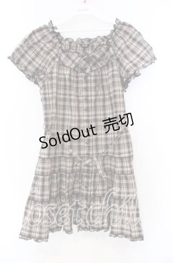 画像1: PINK HOUSE / チェックパフワンピース  ブラウン O-25-11-15-080-LO-OP-IG-ZI