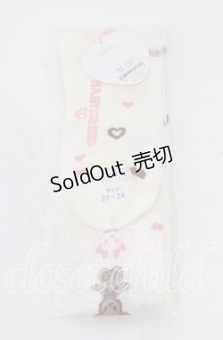 画像3: BABY,THE STARS SHINE BRIGHT / くみゃちゃんのSweet Heart Check柄オーバーニーソックス  アイボリー O-25-11-15-001-BA-ZA-OW-OS