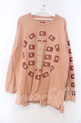 KETTY / パッチカットソー  ピンク O-25-11-15-084-EL-TO-IG-ZI