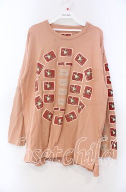 画像1: KETTY / パッチカットソー  ピンク O-25-11-15-084-EL-TO-IG-OS