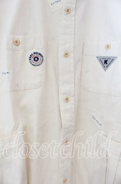 画像2: Karl Helmut / パッチ刺繍コットンビッグシャツ  アイボリー O-25-11-15-085-EL-TO-IG-OS