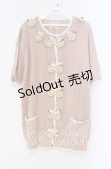 KETTY / レモンモチーフカーディガン  ピンク O-25-11-15-086-EL-TO-IG-OS