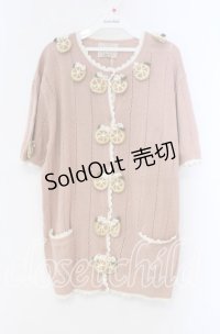 KETTY / レモンモチーフカーディガン  ピンク O-25-11-15-086-EL-TO-IG-OS