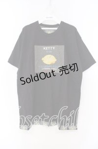KETTY / レモン刺繍Tシャツ  クロ O-25-11-15-087-EL-TO-IG-OS