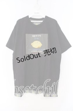 画像1: KETTY / レモン刺繍Tシャツ  クロ O-25-11-15-087-EL-TO-IG-OS