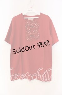 pa.se.ri. / ドットリボンTシャツ  アカ O-25-11-15-089-LO-TO-IG-OS
