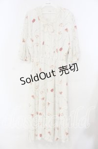 INGEBORG / ドットチューリップワンピース  アイボリー O-25-11-15-090-LO-OP-IG-OS