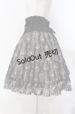 画像3: Innocent World / バラと小鳥のストライプスカート Ｍ クロ O-25-11-15-011-IW-SK-IG-OS