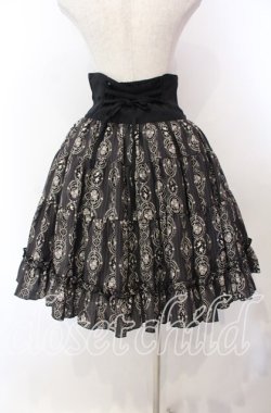 画像4: Innocent World / バラと小鳥のストライプスカート Ｍ クロ O-25-11-15-011-IW-SK-IG-OS