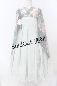 marcHenTica / 大和撫子袴風ワンピース  御納戸色 O-25-11-15-012-LO-OP-IG-OS