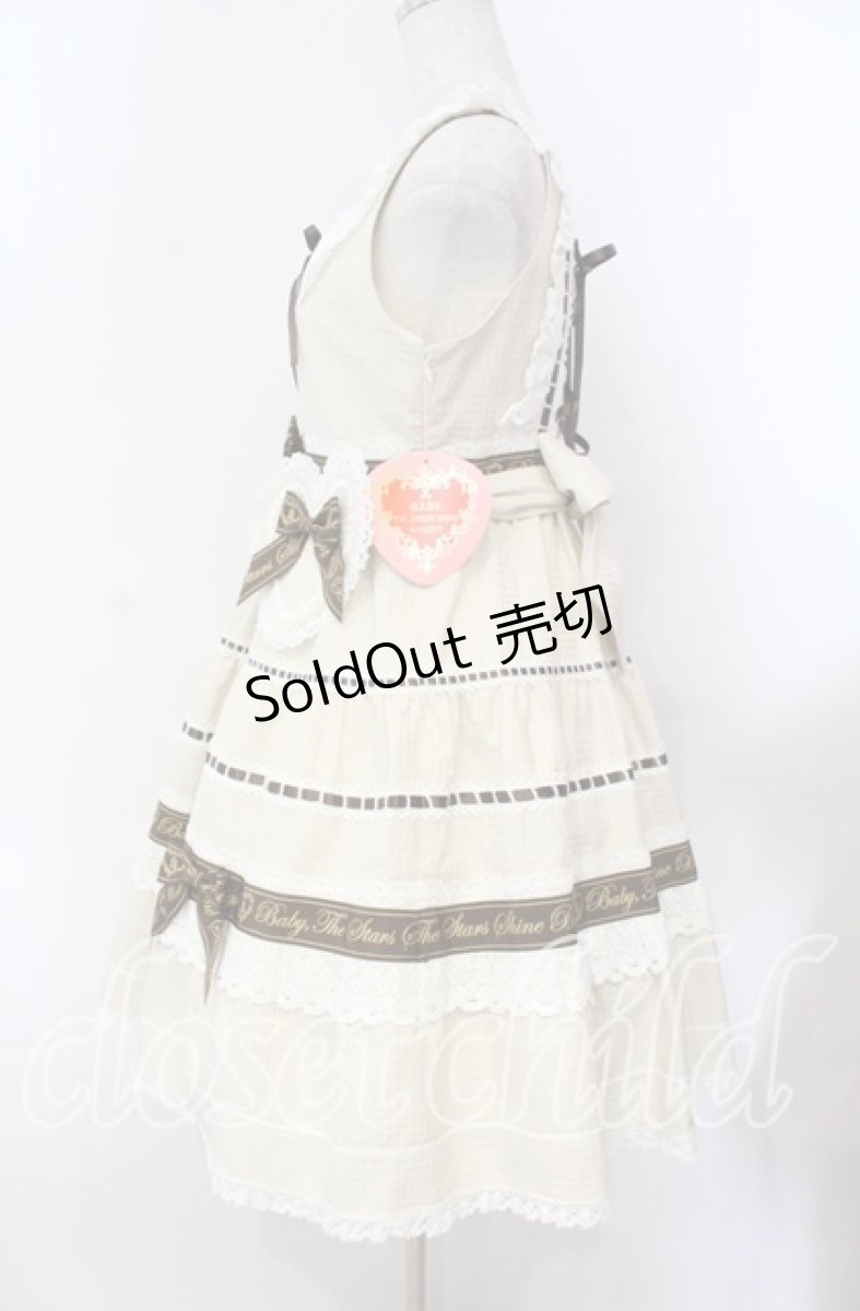画像5: BABY,THE STARS SHINE BRIGHT / Waffle Cottonティアードジャンパースカート  キナリ O-25-11-15-014-BA-OP-OW-OS (5)