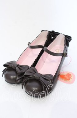 画像1: BABY,THE STARS SHINE BRIGHT / アンティークリボンシューズ S ブラウン O-25-11-15-003-BA-SH-OW-OS