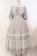 axes femme kawaii / プチリボンワンピース  グレー（公式色展開） O-25-11-15-017-AX-OP-IG-OS