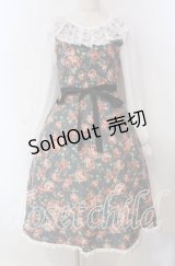 marcHenTica / ウィロリア・ローズワンピース  ダークグレー（白袖）（公式色展開） O-25-11-15-018-LO-OP-IG-OS