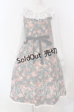 画像1: marcHenTica / ウィロリア・ローズワンピース  ダークグレー（白袖）（公式色展開） O-25-11-15-018-LO-OP-IG-OS