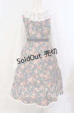 画像4: marcHenTica / ウィロリア・ローズワンピース  ダークグレー（白袖）（公式色展開） O-25-11-15-018-LO-OP-IG-OS