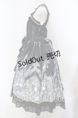 画像4: BIG GOOSE / お城イラスト柄ジャンパースカート  クロ O-25-11-15-019-LO-OP-IG-OS