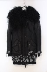 Qutie Frash / ミリタリーブルゾン  ブラック O-25-11-15-024-QU-JA-OW-C028