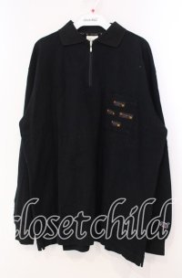 Karl Helmut / ジップアップ長袖ポロシャツ  ブラック O-25-11-17-035-EL-TO-IG-ZT446