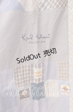 画像2: Karl Helmut / チェックパッチワークシャツ  サックス O-25-11-17-036-EL-TO-IG-OS