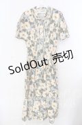 INGEBORG / いぬばらプリントワンピース  ブルー O-25-11-17-037-LO-OP-IG-OS