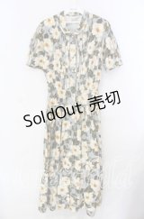 INGEBORG / いぬばらプリントワンピース  ブルー O-25-11-17-037-LO-OP-IG-OS