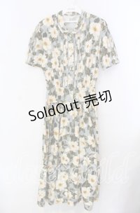 INGEBORG / いぬばらプリントワンピース  ブルー O-25-11-17-037-LO-OP-IG-OS